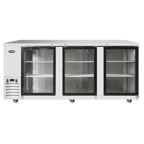 Atosa USA, Inc. MBB90GGR - Atosa Back Bar Cooler, Three-section, 89-3/10"W X 28-1/10"D X 40-1/8"H