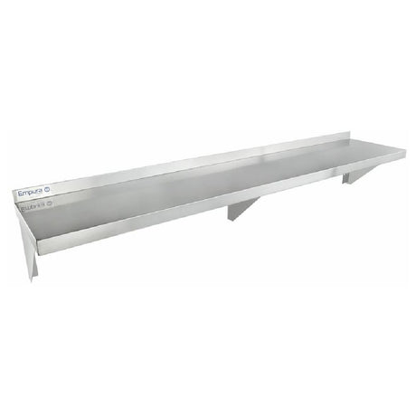 Stainless steel wall-mounted shelf with raised back edge for Empura 1260WS18G storage solutions