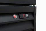 Empura 52" Black Swing Glass 2 Door Merchandiser Refrigerator with ClearKeeper™ Glass, 48 Cu. Ft., LED Lighting, 8 Adjustable Shelves