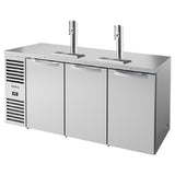 True Mfg. - Premier Bar TDR72-RISZ1-L-S-SSS-1 - Refrigerated Draft Bar Cooler, Three-section