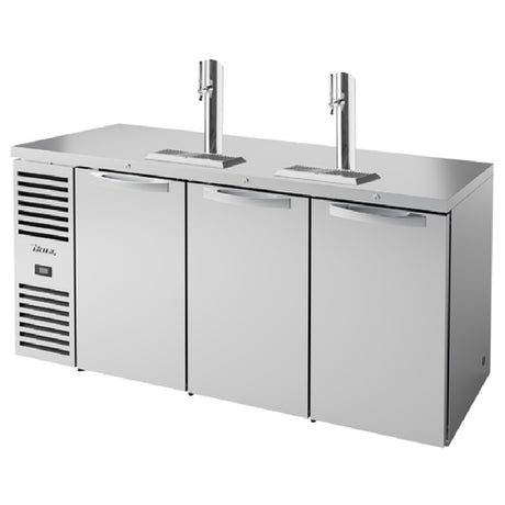 True Mfg. - Premier Bar TDR72-RISZ1-L-S-SSS-1 - Refrigerated Draft Bar Cooler, Three-section