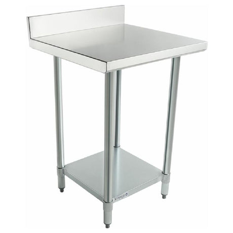 Stainless Steel Prep Table with Backsplash and Lower Shelf by Empura Standard Duty Work