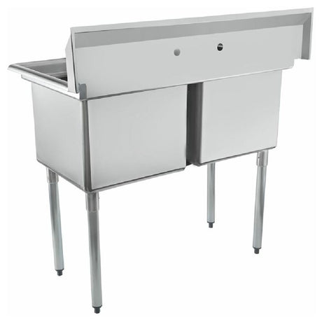 Commercial Stainless Steel Double-Compartment Sink Standard Duty Empura Stainless ESD21818