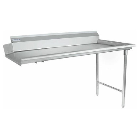 Empura Stainless ECDT60R Clean Dishtable with backsplash in straight design for commercial use