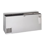 Stainless steel Perlick BC72LT-3 bottle cooler with sliding top lids for low temperature storage