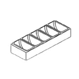 Perlick CC5 - Condiment Tray, 5 Plastic Cups, Stainless Steel Rack