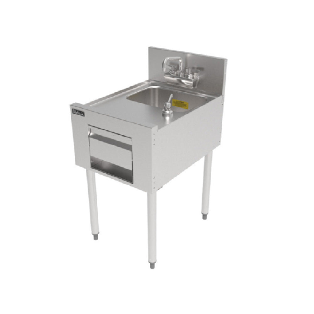 Perlick TSF18HS - TSF Series Underbar Hand Sink Unit, 18"W X 24"D, 14" Wide X 10" Front-to-back X 9-1/4" Deep 18 Gauge Stainless Steel Sink