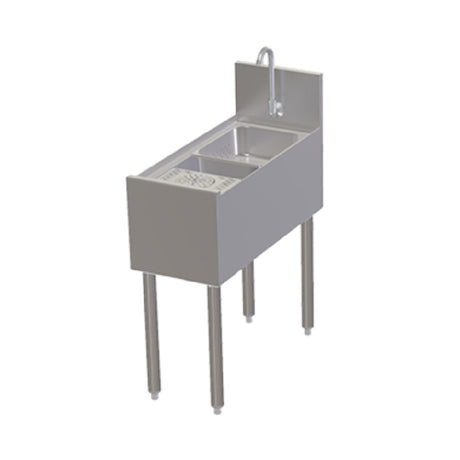 Perlick TSCE12PS - Tobin Ellis Signature Underbar Utility Sink, With Glass Rinser