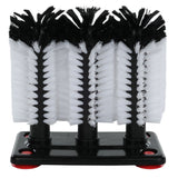 Empura 300016 - Triple Glass Washing Brush, Bar Glassware Cleaner With Base, 3 Brushes
