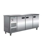 Empura E-KBB90-3-27-S - Back Bar Cooler, 3 Swing Solid Doors, 90"W X 27 5/8"D X 42 1/2"H