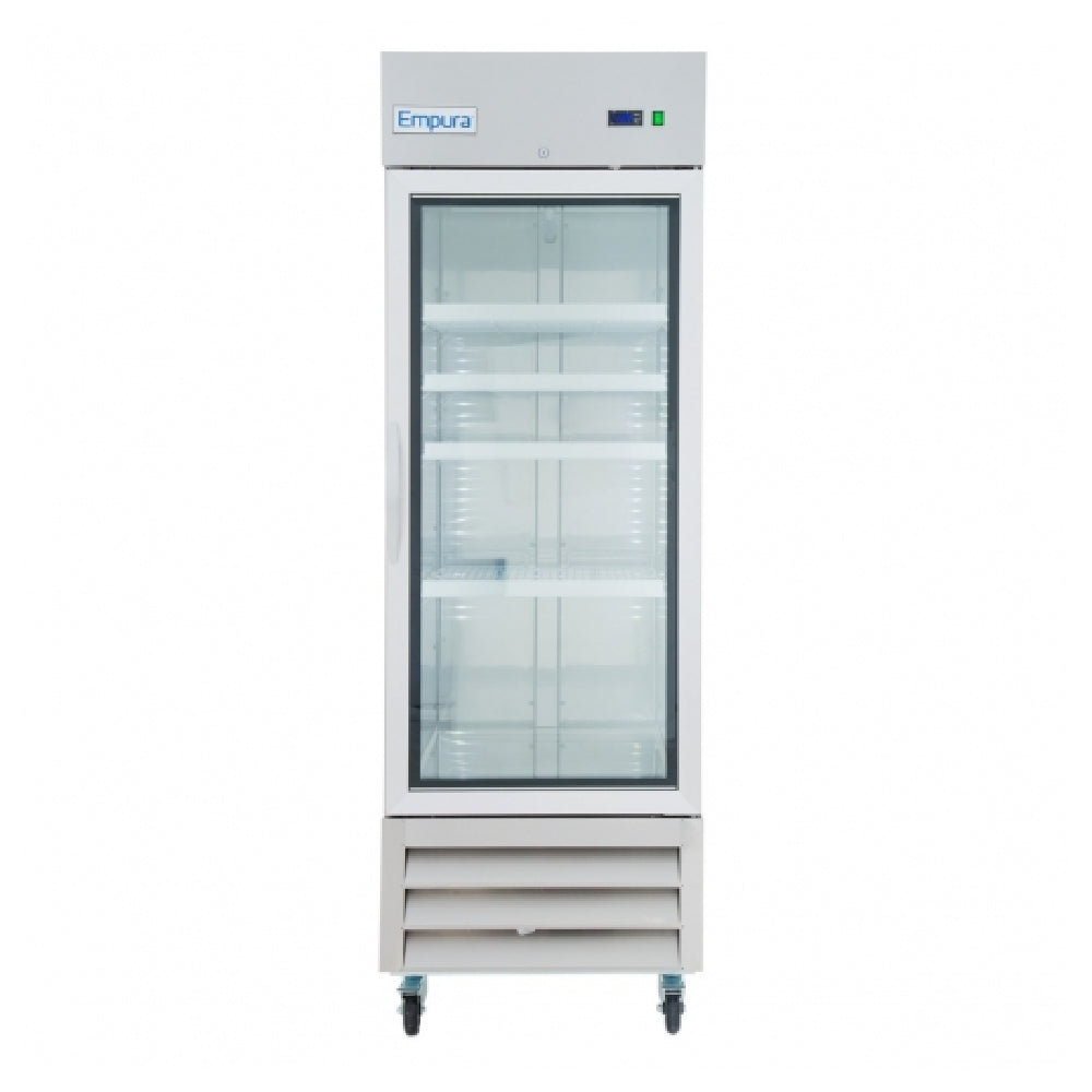 Empura Refrigeration E-KB27RG One Section Glass Door Reach In Refrigerator -27" W 19 Cu. Ft.