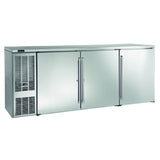 Perlick BBS84-SS-L-STK - (QuickShip) Refrigerated Back Bar Cabinet, Three-section