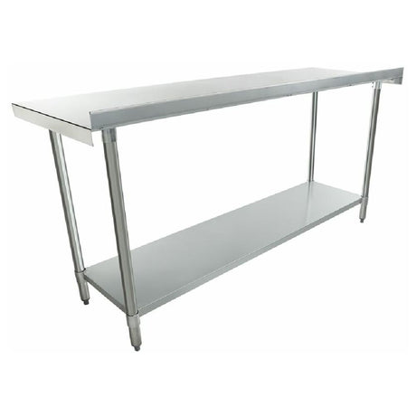 Stainless Steel Work Table with Undershelf and Four Legs, Empura EWT2B2472 Economy Work Table