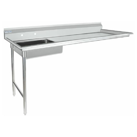 Stainless Steel Empura EUDT72L Soiled Dishtable with Sink and Drainboard for Commercial Use