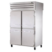 Stainless steel True Refrigeration STA2RPT-4HS-4HS pass-thru refrigerator with four doors