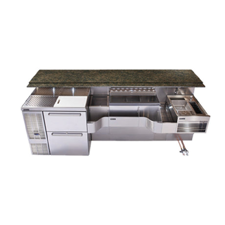 Perlick PTE68-B - Tobin Ellis Signature Cocktail Station, Pre-configured, 68"W O.A.