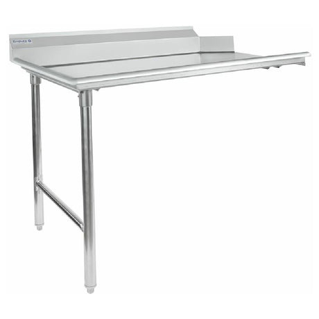 Stainless steel Clean Dishtable with backsplash and tubular legs, Empura ECDT48L model