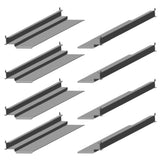 Metal structural beams arranged in parallel supporting Hoshizaki universal pan slides