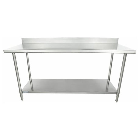 Empura Stainless SWT4B3072 Super Duty Work Table with Backsplash and Lower Shelf