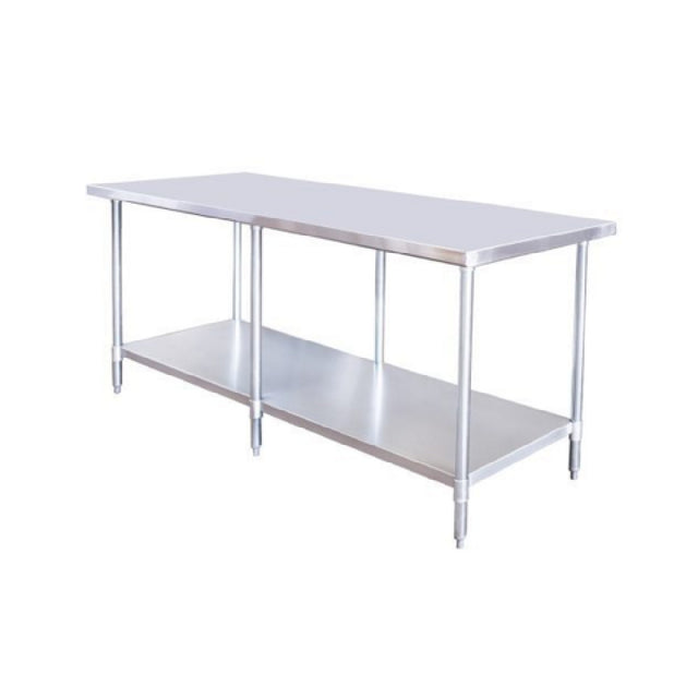 Atosa SSTW-3096 MixRite Work Table 96"W X 30"D X 34"H 18/430 Stainless Steel Top With Turned Down Edges