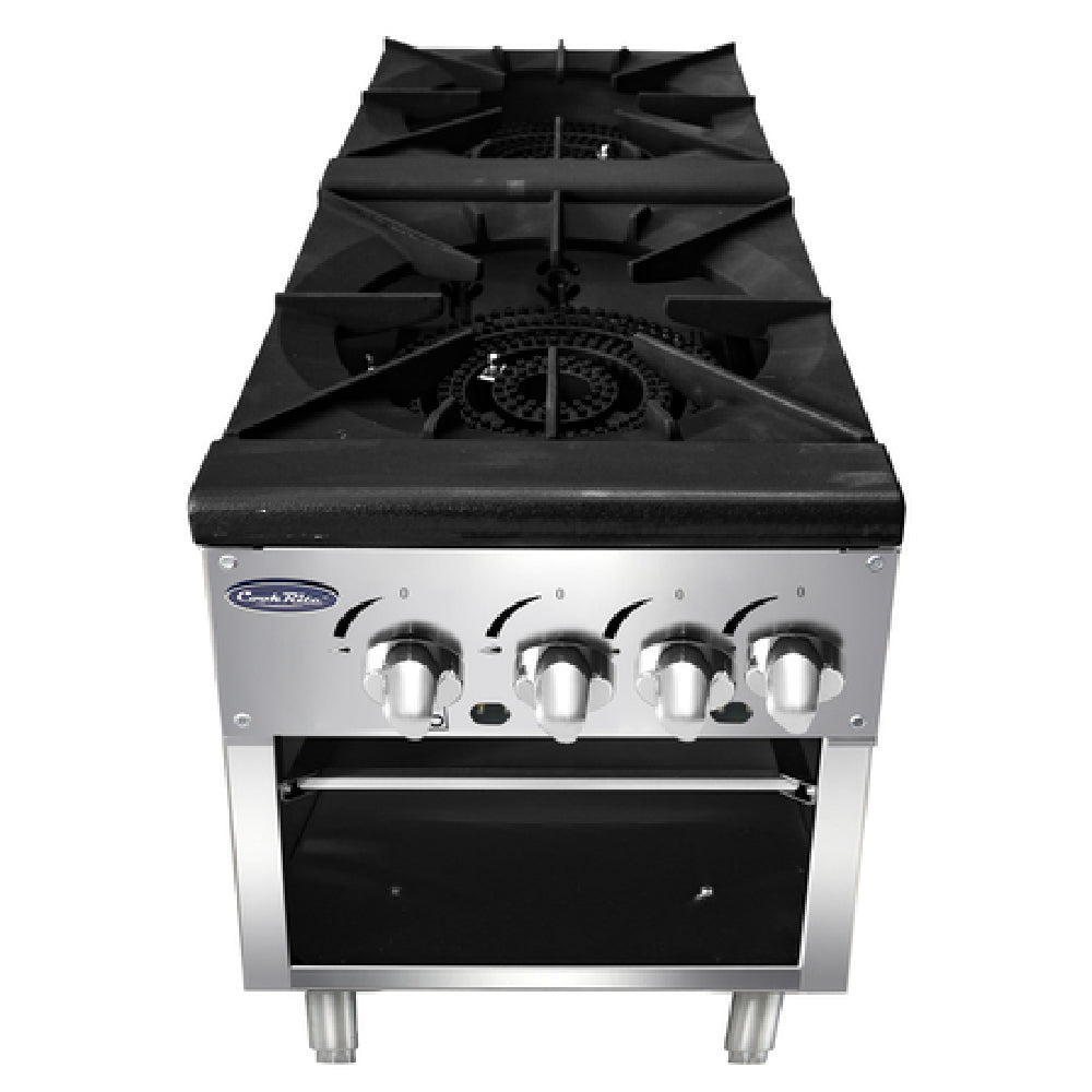 Atosa USA, Inc. ATSP-18-2_NAT - CookRite Stock Pot Stove, Gas, (2) Three-ring Cast Iron Burners