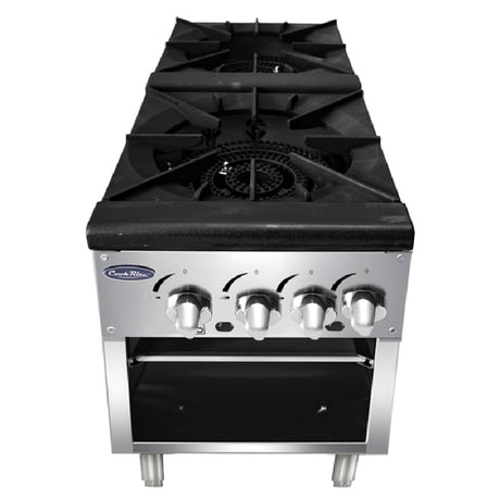 Atosa USA, Inc. ATSP-18-2_LP - CookRite Stock Pot Stove, Gas, (2) Three-ring Cast Iron Burners