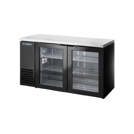 True Mfg. - General Foodservice TBB24-60-2G-Z1-SFT-B-1 - Back Bar Cooler, Two-section