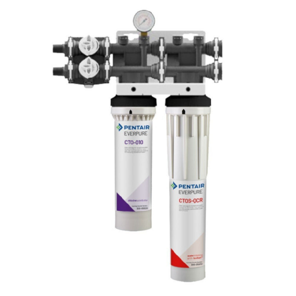 Everpure QTI1+ CR - QTI1+CR Water Filter System, (1) CTO-Q10 Activated Carbon Cartridge
