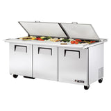 True Mfg. - General Foodservice TSSU-72-30M-B-DS-ST-HC - Dual Side Mega Top Sandwich/Salad Unit