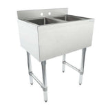 Empura EB2B101410 - Underbar Sink, 26"W X 18"D X 33.5"H Overall Size, 2-compartment