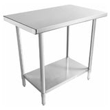 Stainless Steel Work Table with Undershelf from Empura Super Duty 24’ X 36’ Duty Work Table