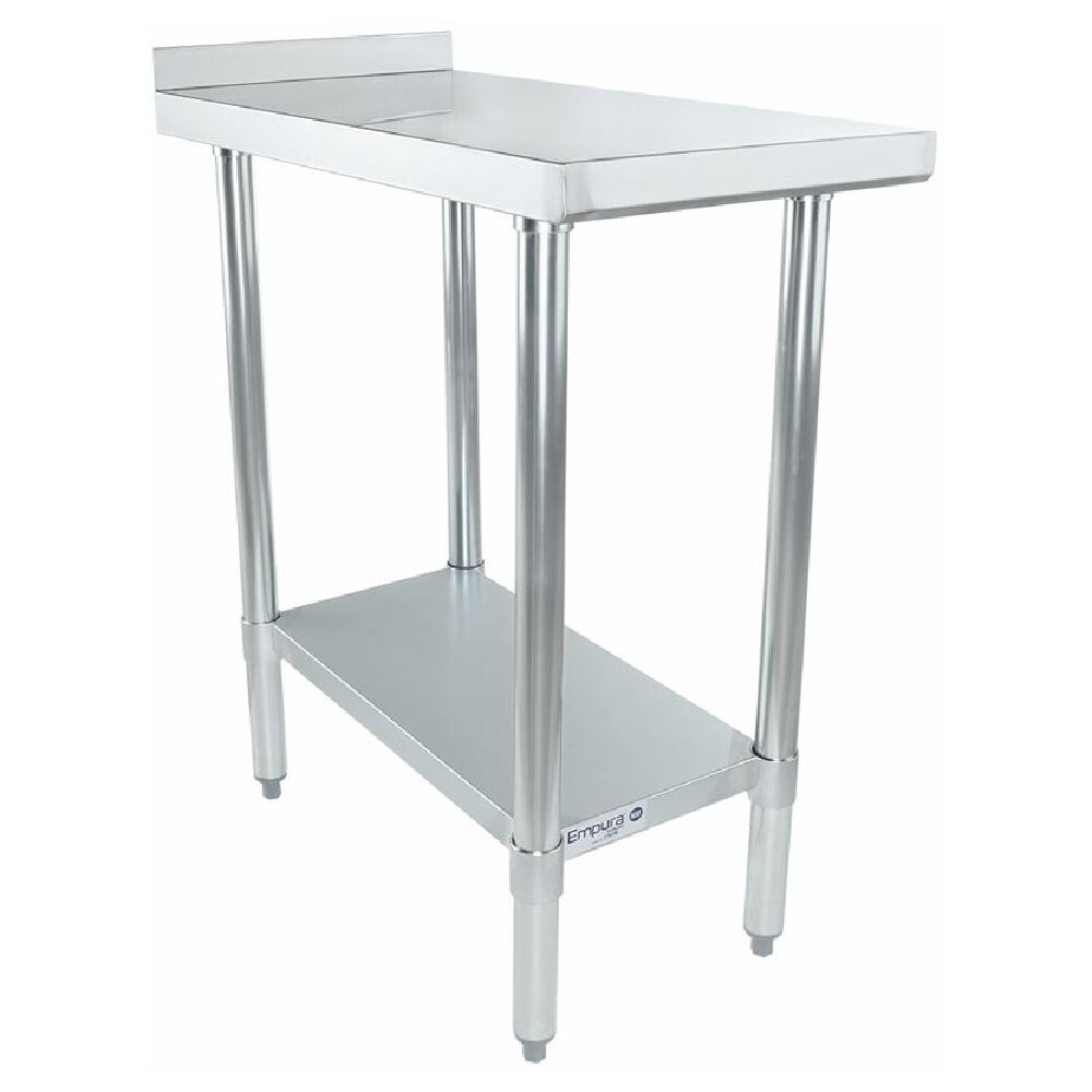 Empura Stainless FT1530E Filler Table 15"W X 30"D X 34.75"H Overall 18G 430 Stainless Steel