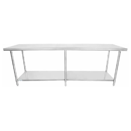 Stainless Steel Empura Super Duty Work Table 30’’ X 96’’ with Undershelf and Straight Legs