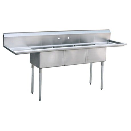 Atosa USA, Inc. MRSA-3-D - MixRite Sink, 3-compartment, 90"W X 24"D X 44-1/2"H Overall