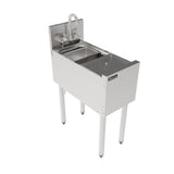 Perlick TSF12PS-SR - TSF Series Underbar Prep Sink, 12" W X 24" D X 36" H, With Sink Bowl (9.75"W X 10.5" FTB X 6" D)