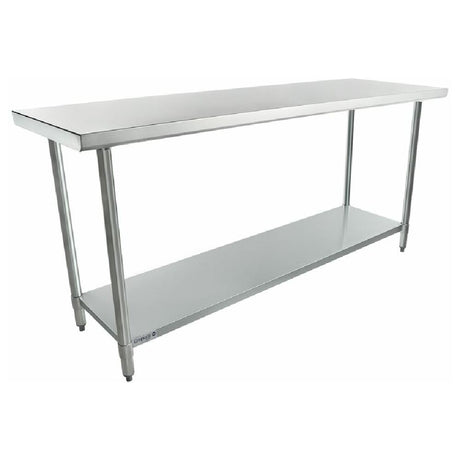 Stainless steel work table with undershelf, Empura Standard Duty Work Table 24’’ X 72’’