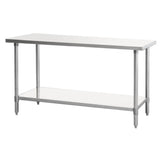Atosa USA, Inc. SSTW-2472 - MixRite Work Table, 72"W X 24"D X 34"H, 18/430 Stainless Steel Top With Turned Down Edges
