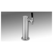 Stainless steel beer tap tower with polished chrome finish for Perlick 4010-1 draft arm countertop