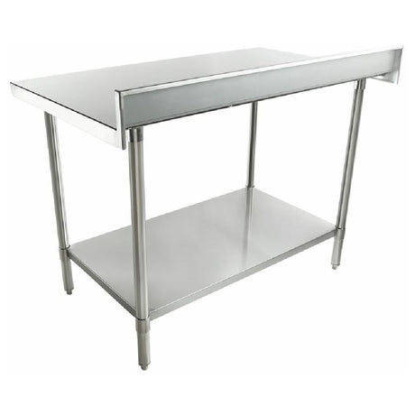 Empura Stainless SWT4B3048 Super Duty Work Table with two shelves and raised edges