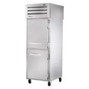 Stainless steel True Refrigeration STR1RPT-2HS-2HG-HC with half doors and top ventilation