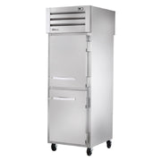 Stainless steel True Refrigeration STR1RPT-2HS-2HG-HC with half doors and top ventilation