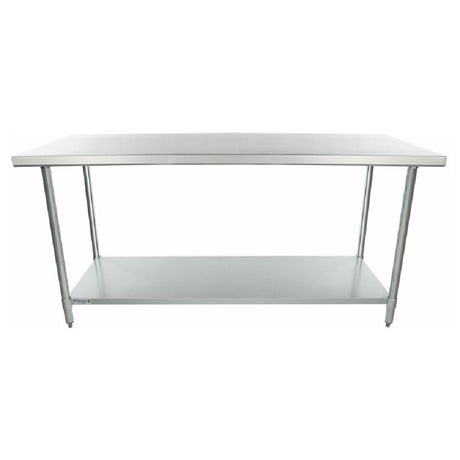 Stainless steel work table with undershelf, Empura Standard Duty, 30’’ x 72’’ design