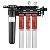 Commercial Everpure EV976123 Coldrink Fountain Filtration System with 3 red filter cartridges