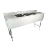 Empura EB3B101410LR - Underbar Sink, 60"W X 18"D X 33.5"H Overall Size, 3-compartment