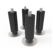 Black cylindrical speakers with metal bases for Hoshizaki HS-2071 Seismic Leg Kit