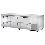 True Mfg. - General Foodservice TUC-93D-6-HC - Deep Undercounter Refrigerator, 33 - 38°F