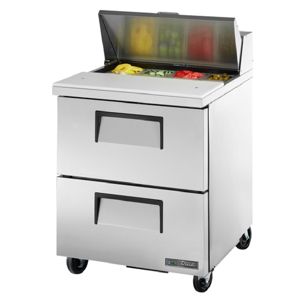 True Mfg. - General Foodservice TSSU-27-08D-2-HC - Sandwich/Salad Unit, (8) 1/6 Size (4"D) Poly Pans