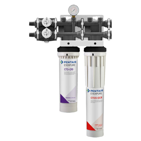 Everpure QTI1+CR Water Filter System (1) CTO-Q10 Activated Carbon Cartridge Reduces Chlorine & Sediment