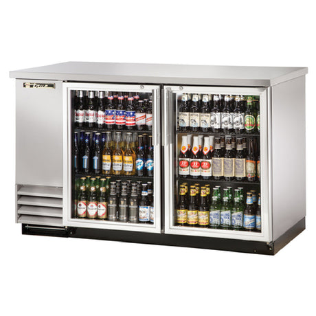 True Mfg. - General Foodservice TBB-2G-S-HC-LD - Back Bar Cooler, Two-section, 58-7/8"W
