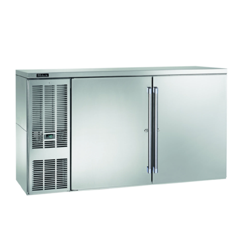 Perlick BBS60-SS-L-STK - (QuickShip) Refrigerated Back Bar Cabinet, Two-section, 60"W
